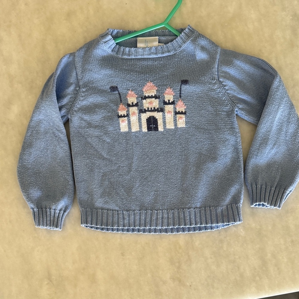 Little English Light Blue Knit Sweater